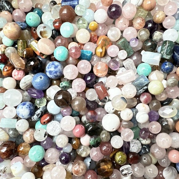 4~12mm Loose Assorted Semi-Precious Stone Beads | 1 Tablespoon Scoop - Picture 2 of 10
